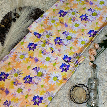 Matelda Kain Acetate Satin Digital Print – Wildflower Watercolour