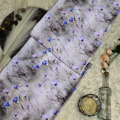 Matelda Kain Acetate Satin Digital Print – Wildflower Watercolour