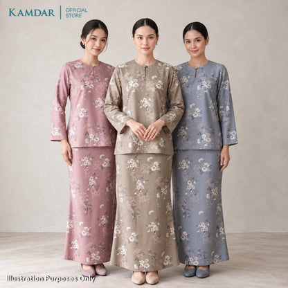 KAMDAR – Cecile Baju Kurung Kedah Moden | Koleksi Premium Wanita Elegan | Sesuai Majlis & Pejabat