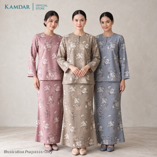 KAMDAR – Cecile Baju Kurung Kedah Moden | Koleksi Premium Wanita Elegan | Sesuai Majlis & Pejabat