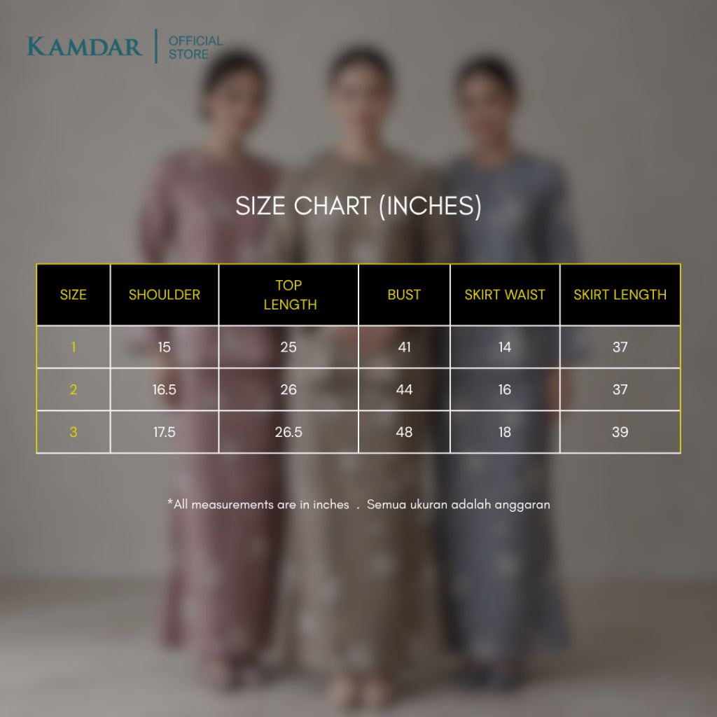 KAMDAR – Cecile Baju Kurung Kedah Moden | Koleksi Premium Wanita Elegan | Sesuai Majlis & Pejabat
