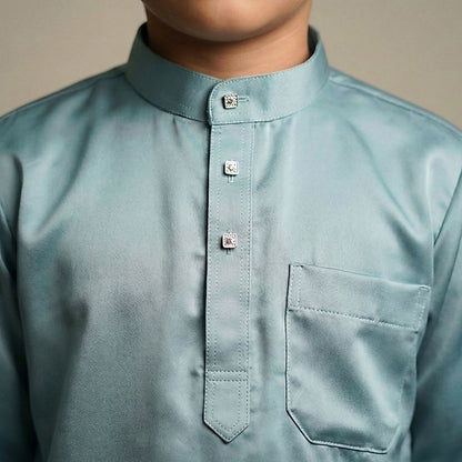 KAMDAR Tema Earth & Kuning Elmeno Baju Melayu Cekak Musang Budak Lelaki