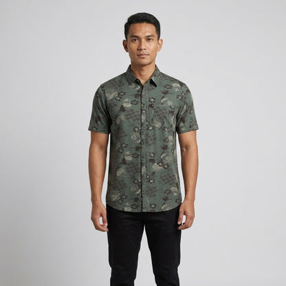 KAMDAR Avento Rayon Shirt Lelaki | Kemeja Lengan Pendek Rayon Breathable | Smart Casual | M-5XL