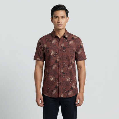KAMDAR Avento Rayon Shirt Lelaki | Kemeja Lengan Pendek Rayon Breathable | Smart Casual | M-5XL