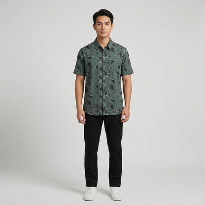 KAMDAR Avento Rayon Shirt Lelaki | Kemeja Lengan Pendek Rayon Breathable | Smart Casual | M-5XL