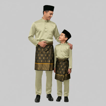 KAMDAR Tema Earth & Kuning Elmeno Baju Melayu Cekak Musang Budak Lelaki