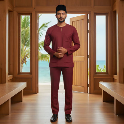 KAMDAR Electra Moden Teluk Belanga Johor Baju Melayu Dewasa