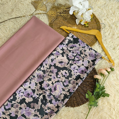 Matelda & Zander Set Kain Acetate – Floral Digital (2m + 2m)