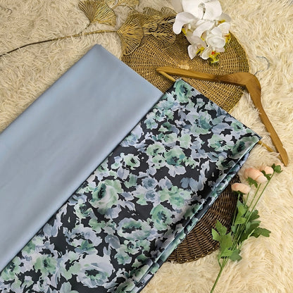 Matelda & Zander Set Kain Acetate – Floral Digital (2m + 2m)