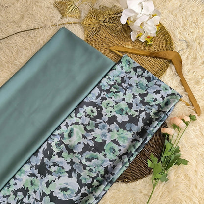 Matelda & Zander Set Kain Acetate – Floral Digital (2m + 2m)