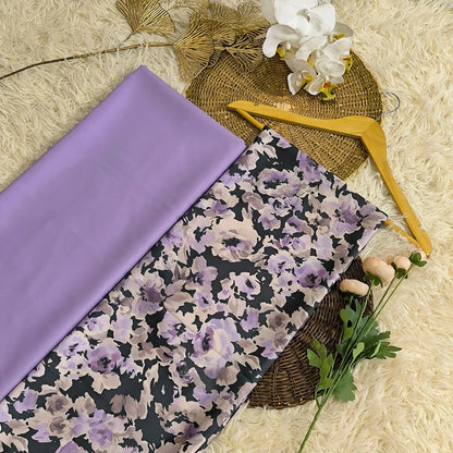 Matelda & Zander Set Kain Acetate – Floral Digital (2m + 2m)