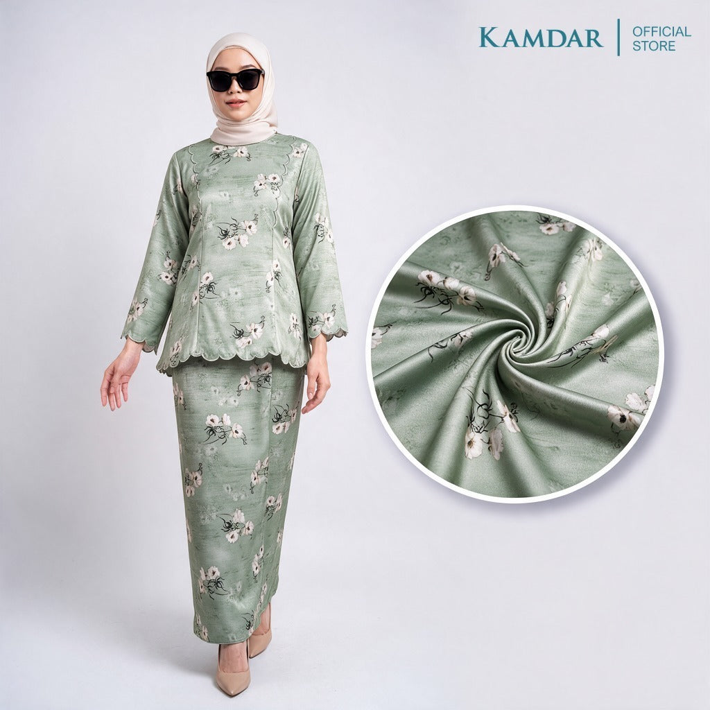 Elizabeth Kain Satin Digital Print – Bunga Halus