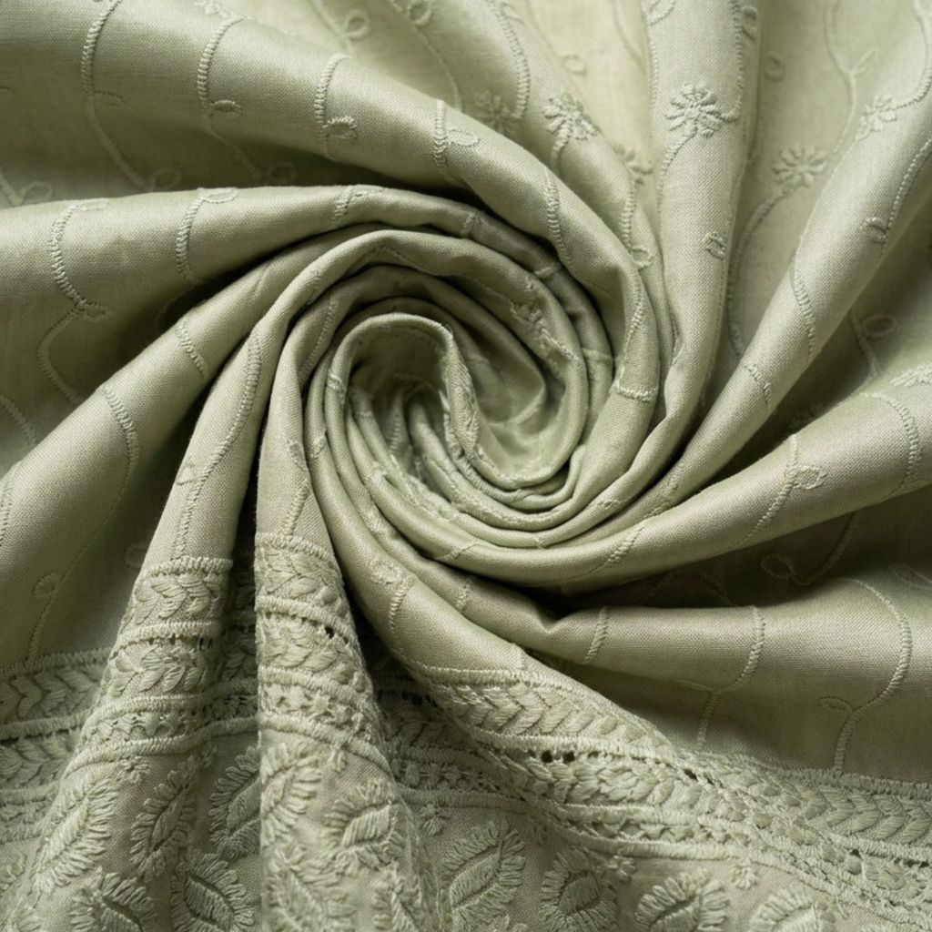 KAMDAR – Seri Aurora Kilauan Micro Two Tone Embroidery Kain Pasang (2M / 4M)