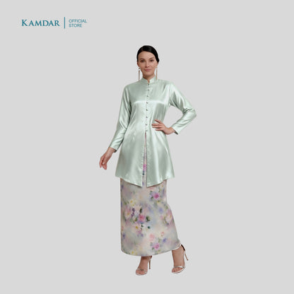 KAMDAR – Matelda & Zander Acetate Kain Pasang Mix & Match 2M+2M | Sulaman Pastel Elegan