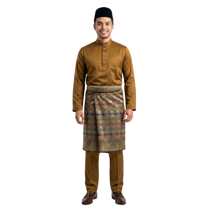 KAMDAR Riaz Sampin Original Lelaki 36” x 2.25m – 100% Tenun Synthetic Silk | Corak Klasik Melayu