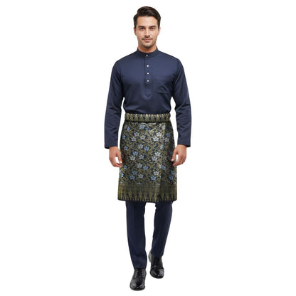 KAMDAR Riaz Sampin Original Lelaki 36” x 2.25m – 100% Tenun Synthetic Silk | Corak Klasik Melayu