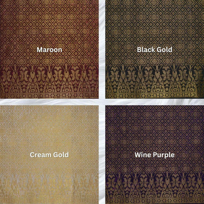 KAMDAR Srikandi Malika Metallic Songket | Kain Songket Thai Look Ironless Tak Jarang | Bidang 44