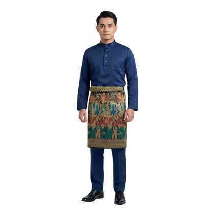 KAMDAR Riaz Sampin Original Lelaki 36” x 2.25m – 100% Tenun Synthetic Silk | Corak Klasik Melayu