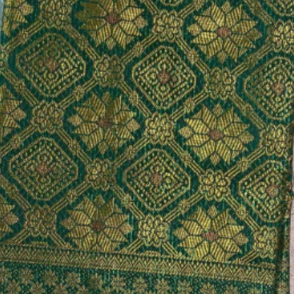 KAMDAR Combo Set Cotton Eyelet Pastel Cambric 44" Embroidery + Songket Metallic