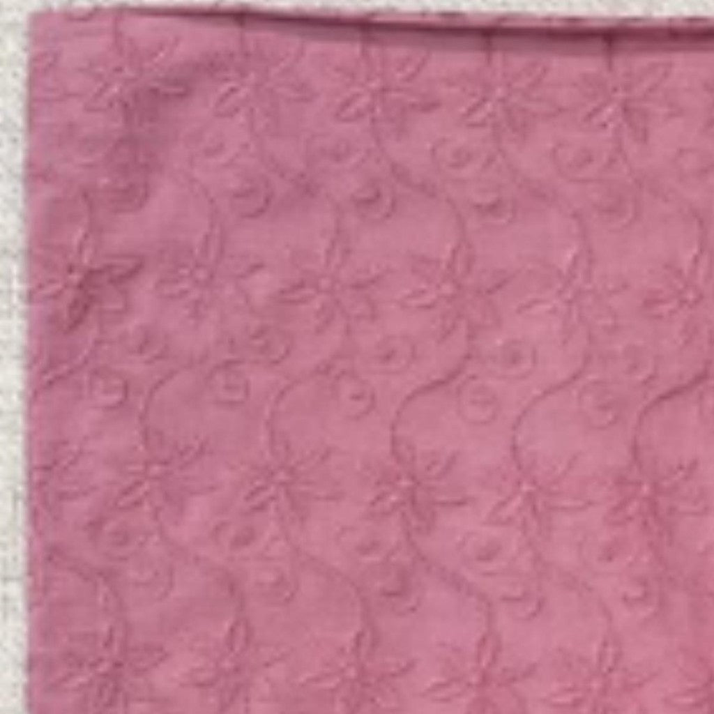 KAMDAR Combo Set Cotton Eyelet Pastel Cambric 44" Embroidery + Songket Metallic