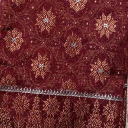 KAMDAR Combo Set Cotton Eyelet Pastel Cambric 44" Embroidery + Songket Metallic