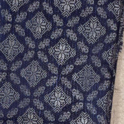 KAMDAR Combo Set Cotton Eyelet Pastel Cambric 44" Embroidery + Songket Metallic