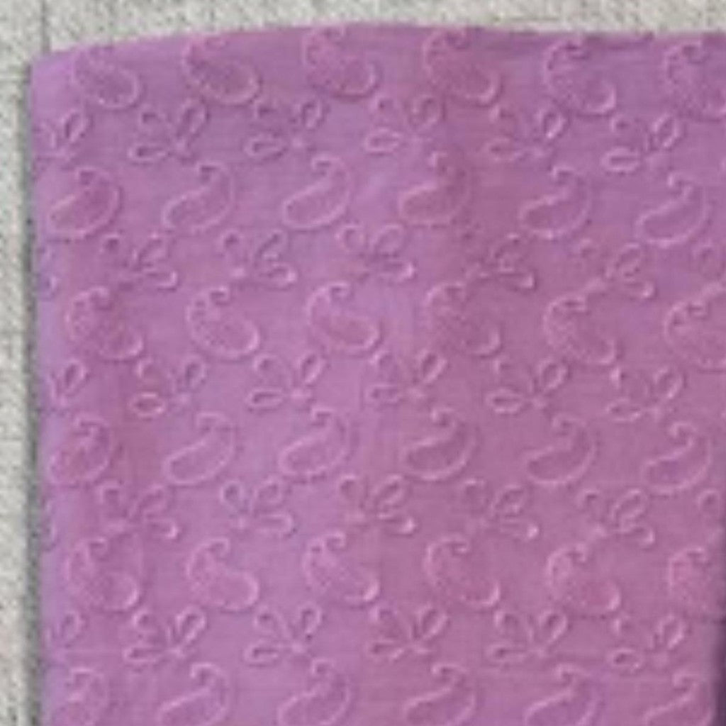 KAMDAR Combo Set Cotton Eyelet Pastel Cambric 44" Embroidery + Songket Metallic