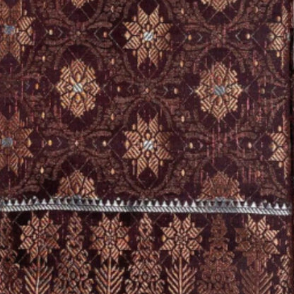 KAMDAR Combo Set Cotton Eyelet Pastel Cambric 44" Embroidery + Songket Metallic