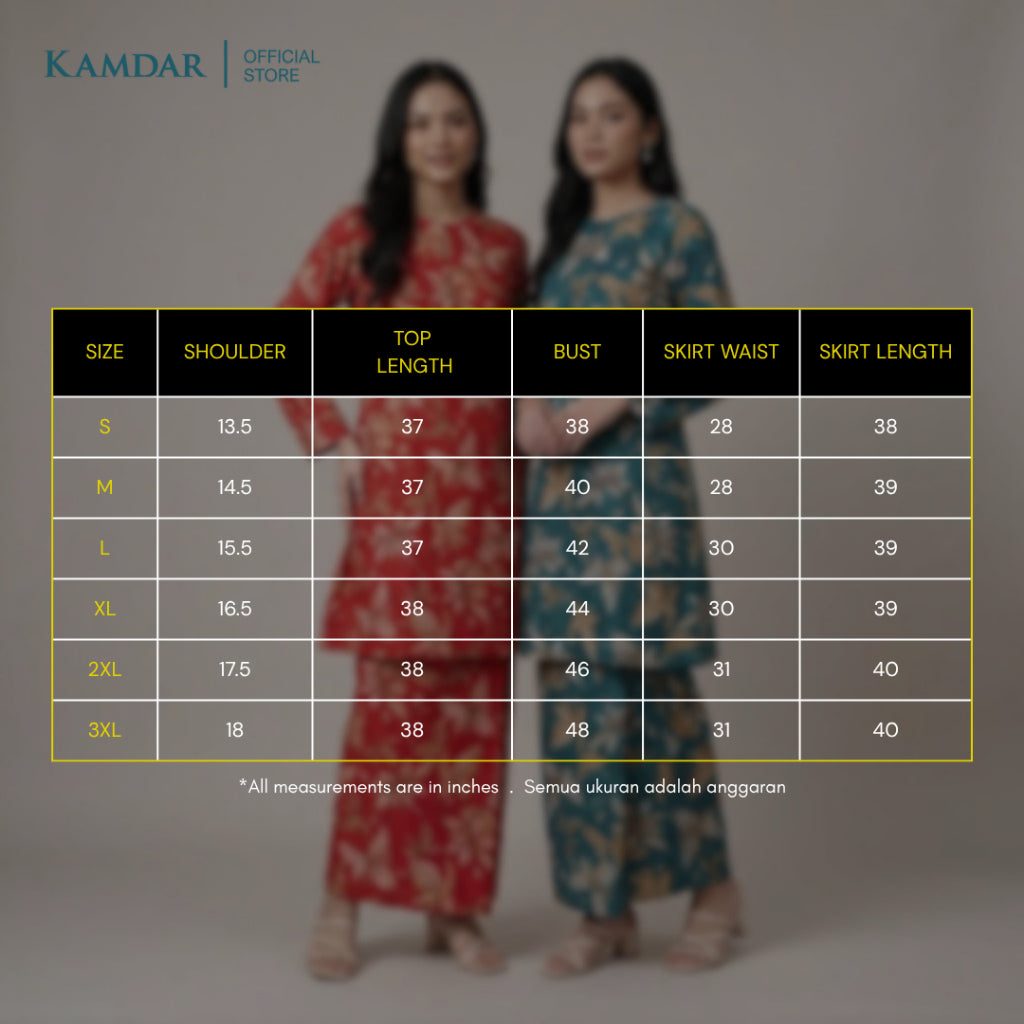 KAMDAR – Florence Baju Kurung Pahang Vatican Premium Wanita | Set Moden Eksklusif Muslimah S-3XL