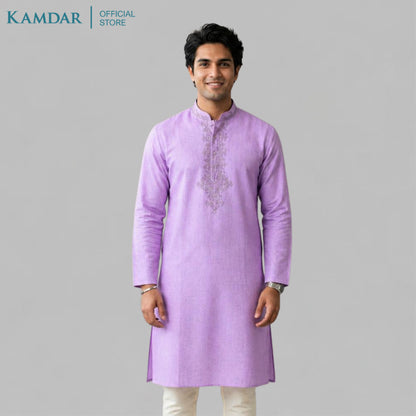 KAMDAR – Baju Kurta Panjang Lelaki Sulaman Dada | Baju Deepavali Anggun