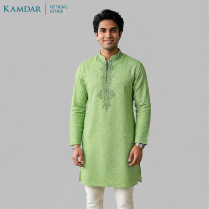 KAMDAR – Baju Kurta Panjang Lelaki Sulaman Dada | Baju Deepavali Anggun