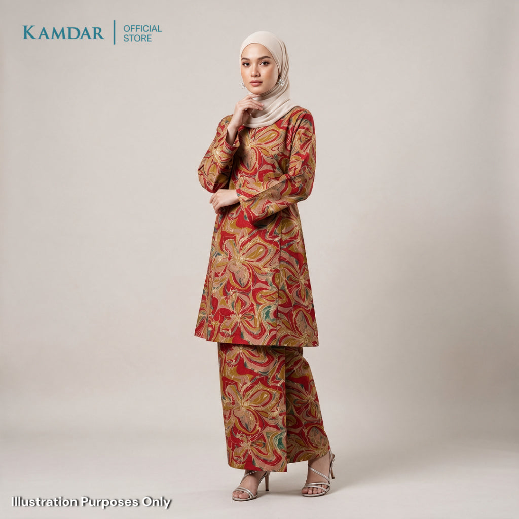 KAMDAR – Florence Baju Kurung Pahang Vatican Premium Wanita | Set Moden Eksklusif Muslimah S-3XL