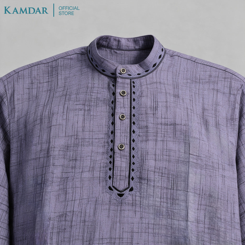 KAMDAR – Baju Kurta Panjang Lelaki Kain Bersilang | Baju Deepavali Bergaya