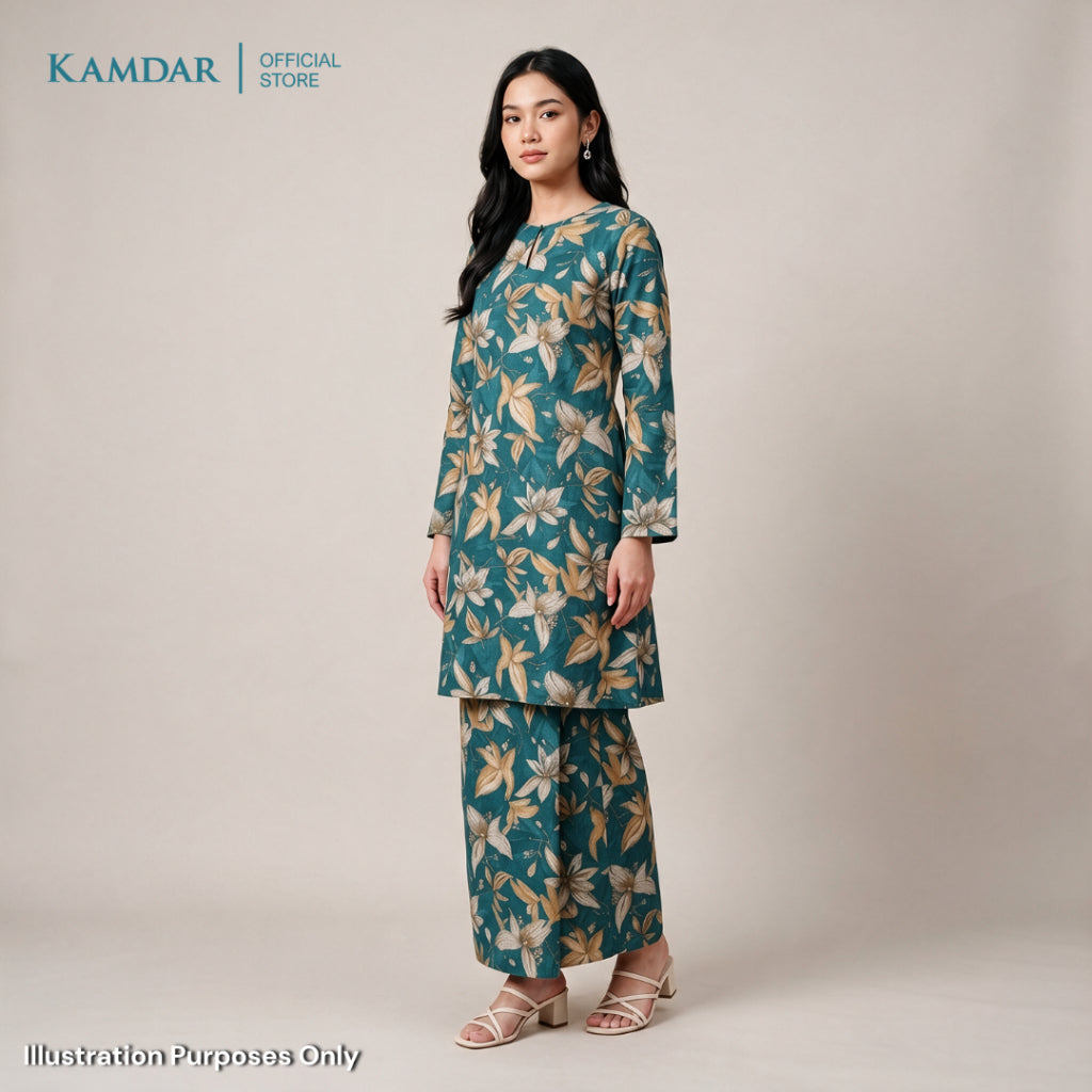 KAMDAR – Florence Baju Kurung Pahang Vatican Premium Wanita | Set Moden Eksklusif Muslimah S-3XL