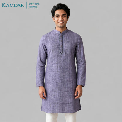 KAMDAR – Baju Kurta Panjang Lelaki Kain Bersilang | Baju Deepavali Bergaya