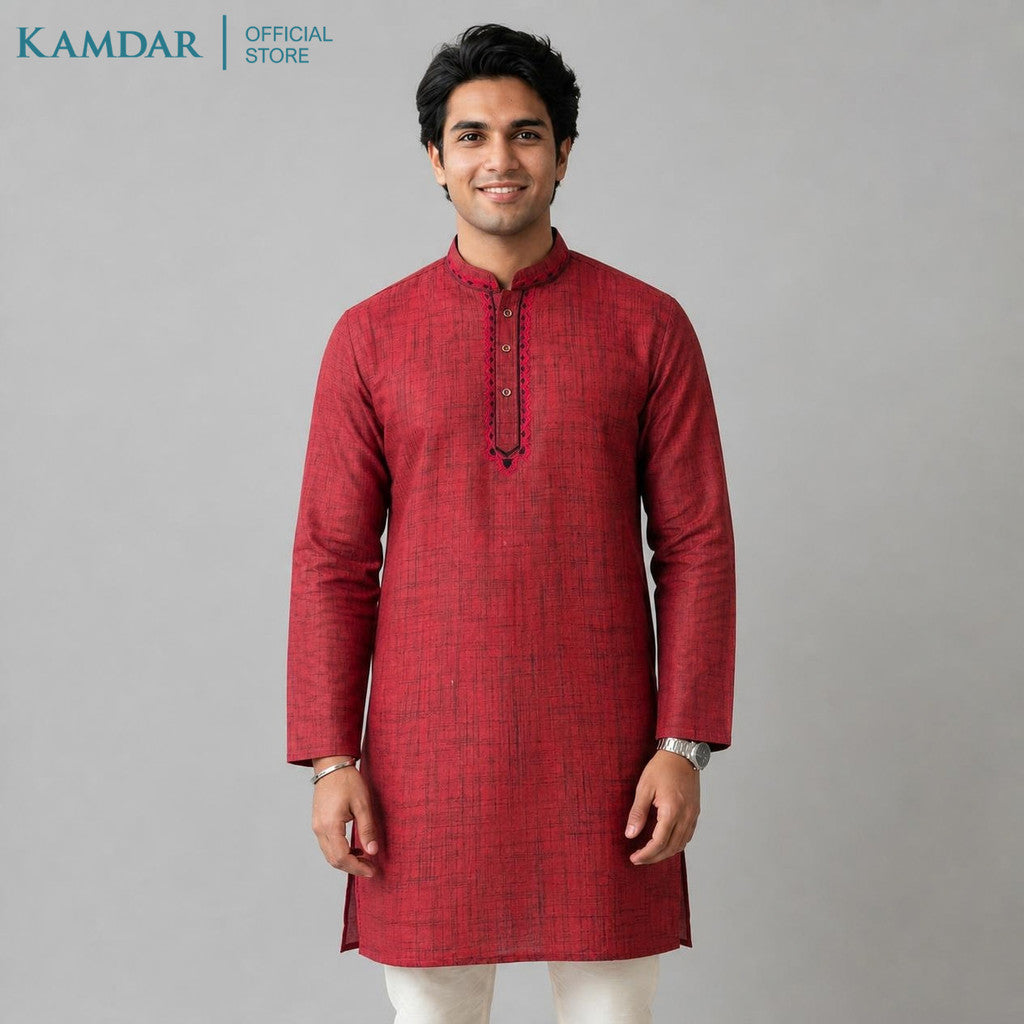 KAMDAR – Baju Kurta Panjang Lelaki Kain Bersilang | Baju Deepavali Bergaya