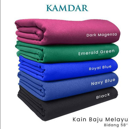 Hunter Italian Plain Satin Fabric – Bidang 58", Per Meter