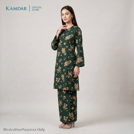 KAMDAR – Florence Baju Kurung Pahang Chaneli Premium Wanita | Set Moden Eksklusif | S-3XL