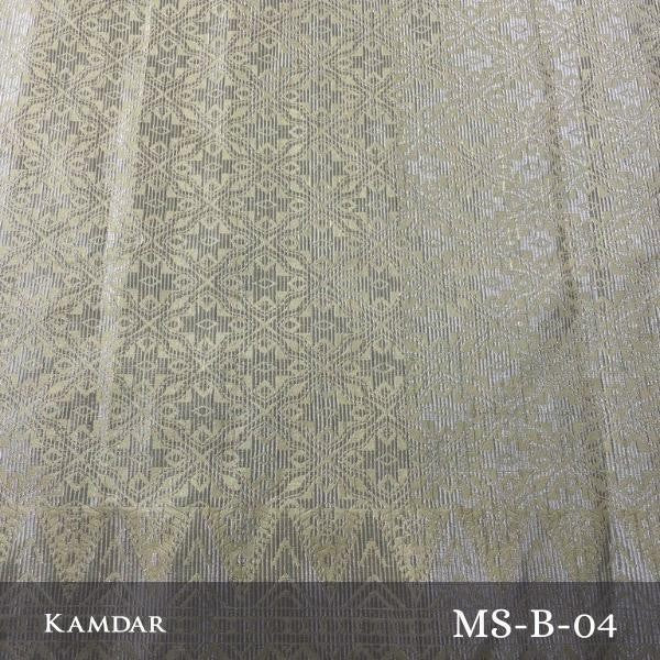 KAMDAR Songket Metallic Bintang Timur Bidang 44" Open Meter (Kain Ela) - Ironless & Tak Jarang