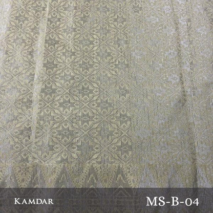 KAMDAR Songket Metallic Bintang Timur Bidang 44" Open Meter (Kain Ela) - Ironless & Tak Jarang