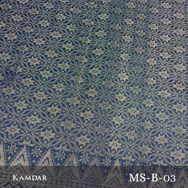 KAMDAR Songket Metallic Bintang Timur Bidang 44" Open Meter (Kain Ela) - Ironless & Tak Jarang