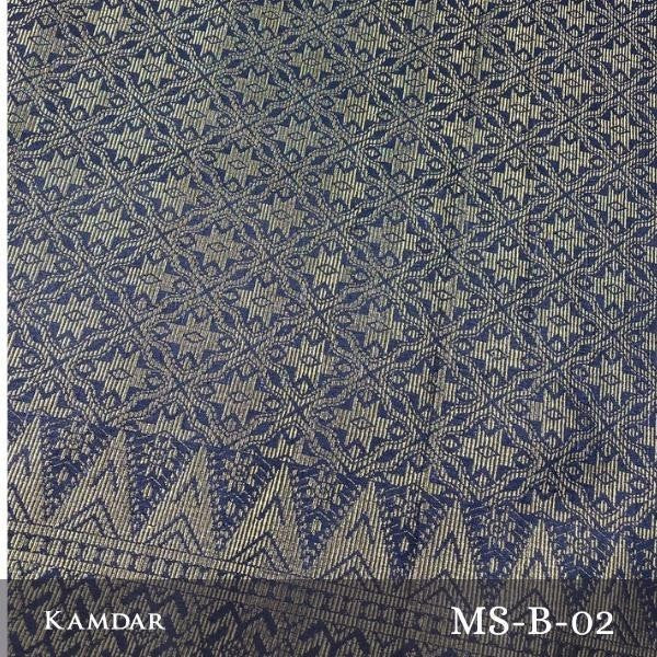 KAMDAR Songket Metallic Bintang Timur Bidang 44" Open Meter (Kain Ela) - Ironless & Tak Jarang