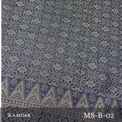KAMDAR Songket Metallic Bintang Timur Bidang 44" Open Meter (Kain Ela) - Ironless & Tak Jarang
