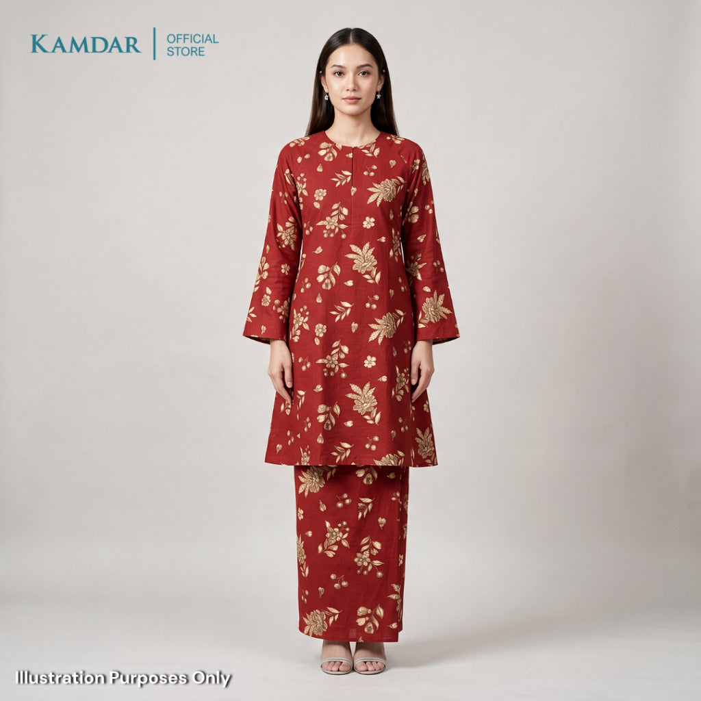 KAMDAR – Florence Baju Kurung Pahang Chaneli Premium Wanita | Set Moden Eksklusif | S-3XL