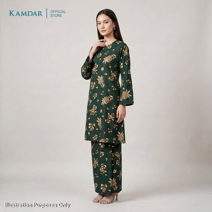 KAMDAR – Florence Baju Kurung Pahang Chaneli Premium Wanita | Set Moden Eksklusif | S-3XL