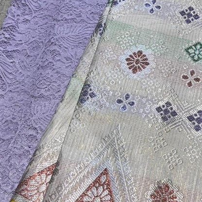 KAMDAR Combo Set Vienna Lace Bidang 58'' & Songket Pastel Bidang 44"  Kain Pasang - Ironless & Tak Jarang