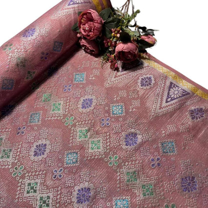 KAMDAR Combo Set Vienna Lace Bidang 58'' & Songket Pastel Bidang 44"  Kain Pasang - Ironless & Tak Jarang