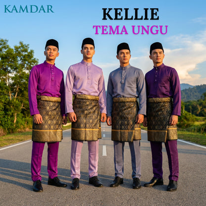 Kellie Baju Melayu Cekak Musang – Tema Ungu