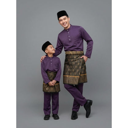 Kellie Baju Melayu Cekak Musang – Tema Ungu