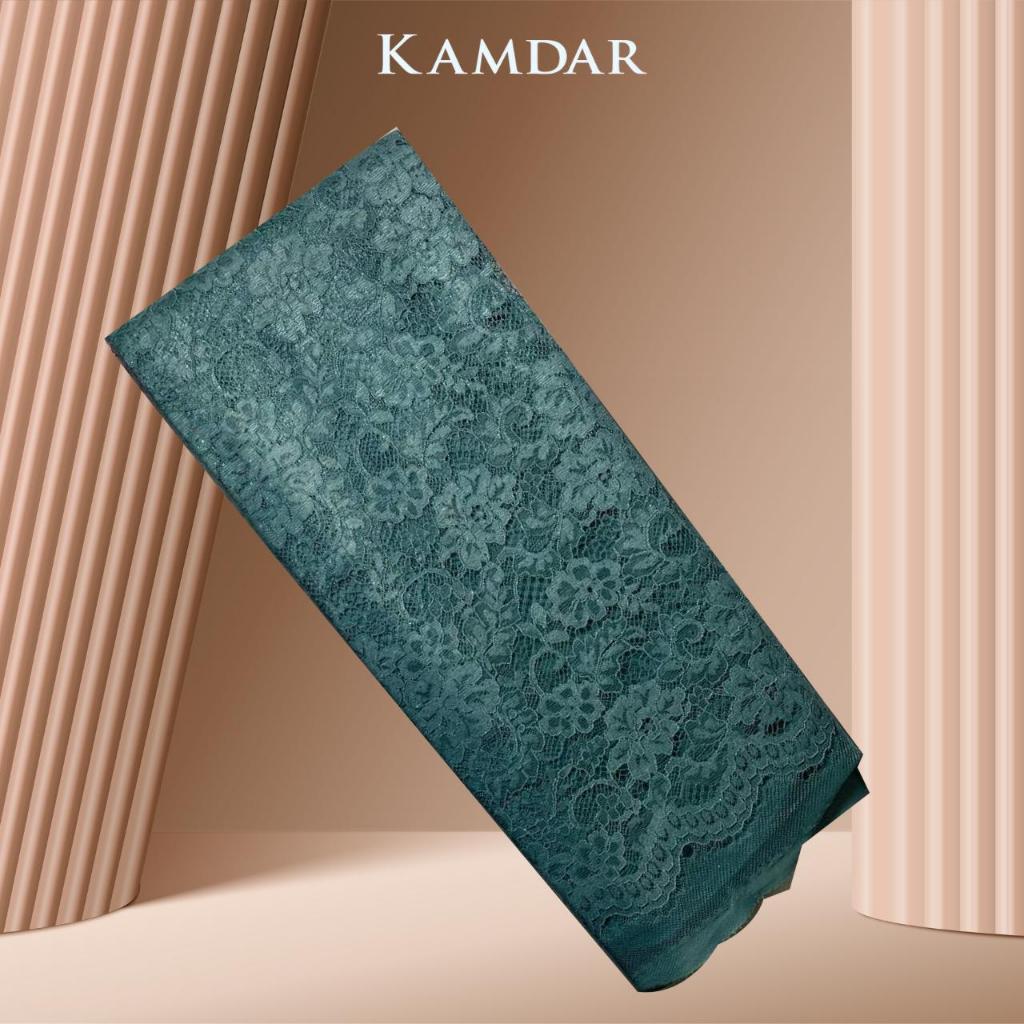 KAMDAR Combo Set Vienna Lace Bidang 58'' & Songket Pastel Bidang 44"  Kain Pasang - Ironless & Tak Jarang